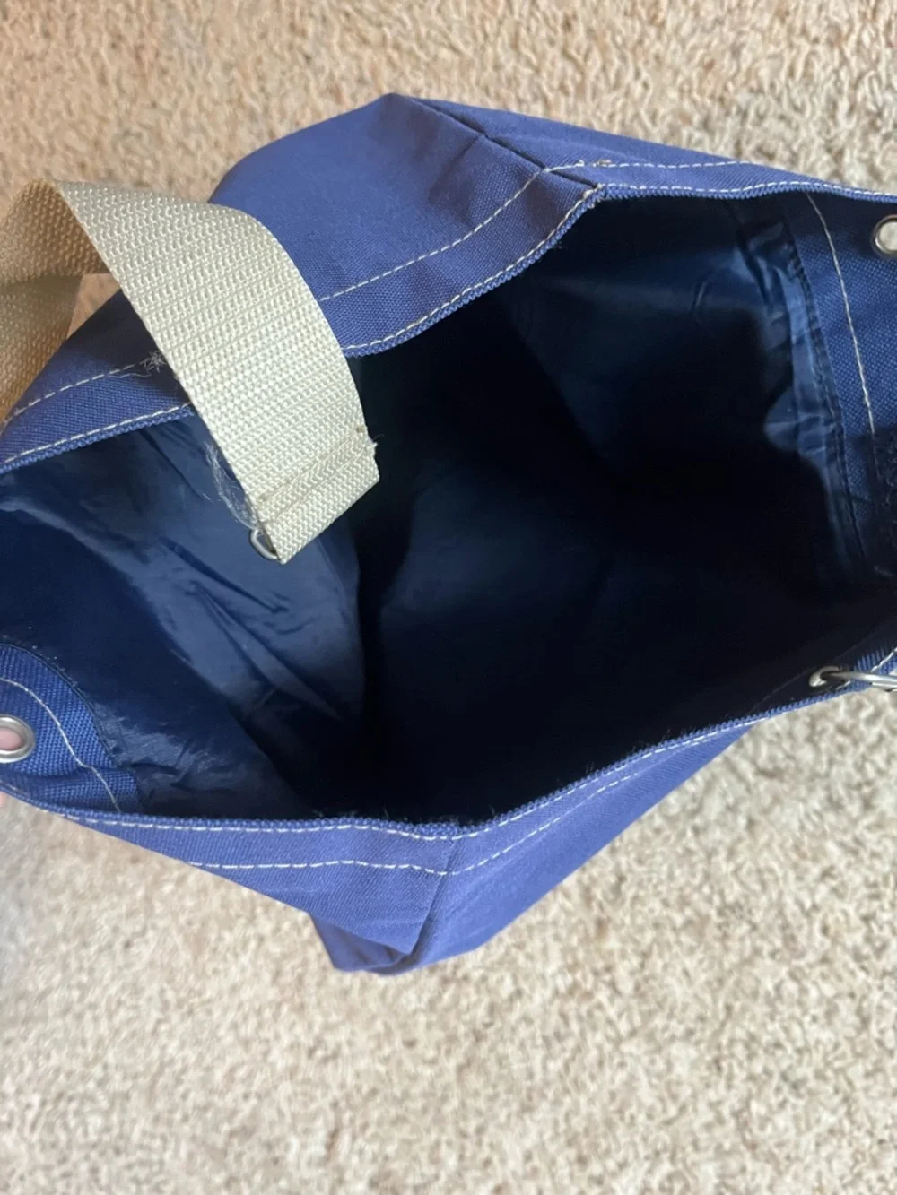 Royal Caribbean Brilliance of the Seas Navy Canvas Tote with Cream Straps